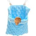 Sugar Glider Bonding Pouch Carrier Bag Sling Sleep Bag with Adjustable Strap for Travel Gliders Ferret Rat Hedgehog Hamster Small Pets (Blue)