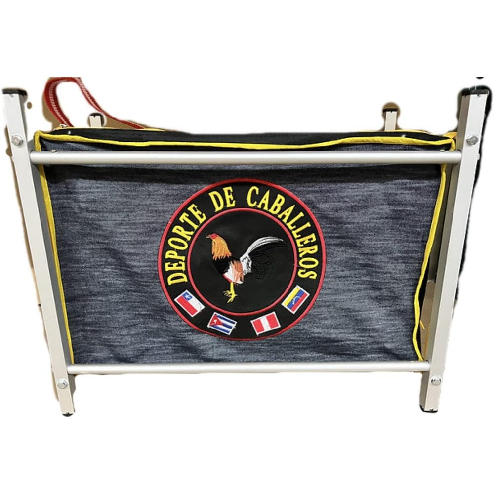 Generic double aluminum rooster carrier front view