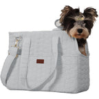 Small Dog Purse Rabbits Carrier Bag,Adult Cat/Puppy Carriers Bunny Bag with Multiple Pockets,Breathable Mesh Soft Cushion,Traveling Pets Tote Picnic Outdoor 15lb (Grey2, Large)