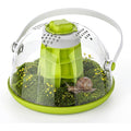Round Transparent Snail Terrarium Kit, Small Animal Carrier with Removable Base, Portable Bug Observation Box for Outdoor Exploration, Educational Insect Habitat for Kids