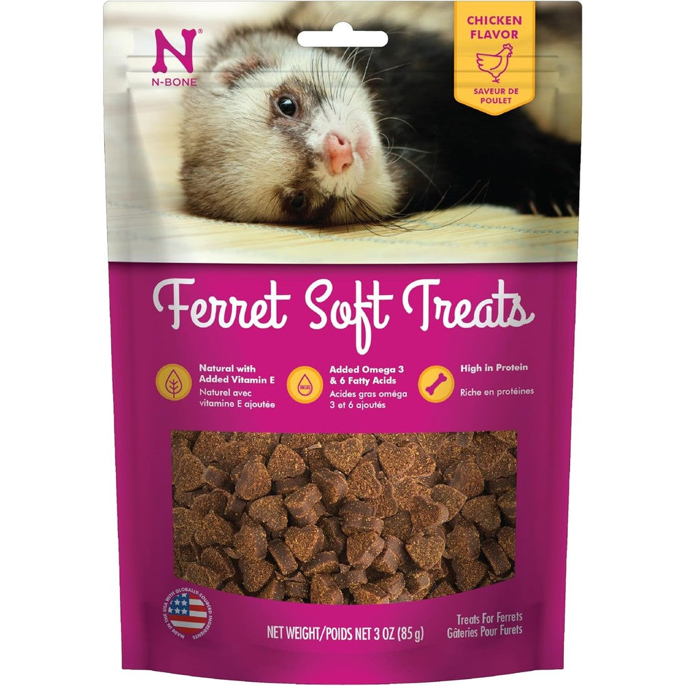 N-Bone Grain Free Ferret Soft Treats Chicken Flavor Three Ounce Pouch