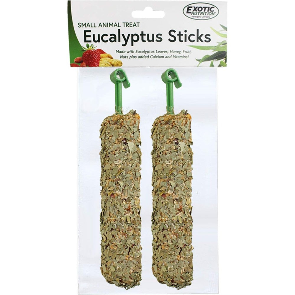 Exotic Nutrition Eucalyptus Sticks Vitamin Fortified Crunchy Chew Treat For Sugar Gliders Two Pack Three Point Five Ounces