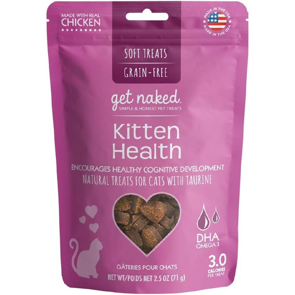 Get Naked Kitten Health Grain Free Soft Cat Treats Chicken Flavor 2.5 Ounces