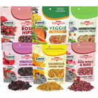 Exotic Nutrition Herbivore Treats Six Pack Healthy Assortment Small Animal Pet Treats For Guinea Pigs Rabbits And Chinchillas