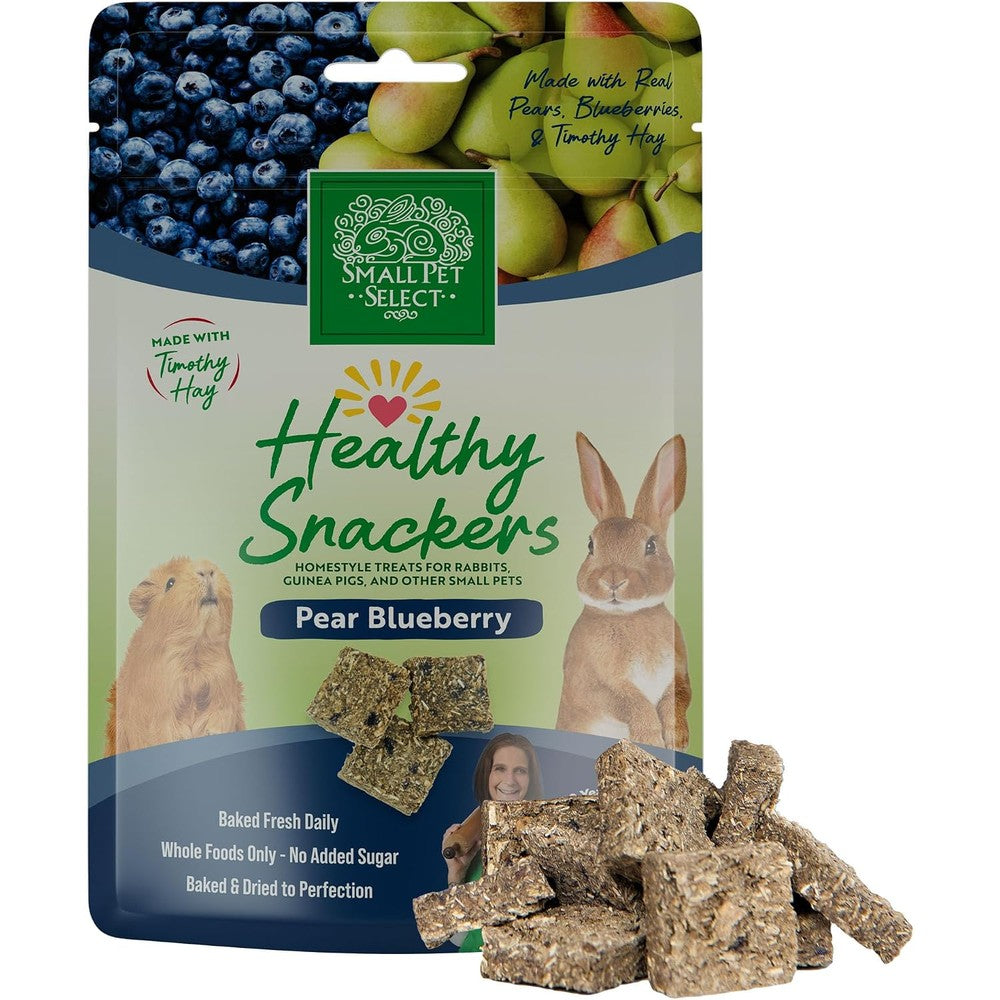 Small Pet Select Healthy Snackers Pear And Blueberry All Natural Handcrafted Foraging Treats For Rabbits And Guinea Pigs 2 Ounce