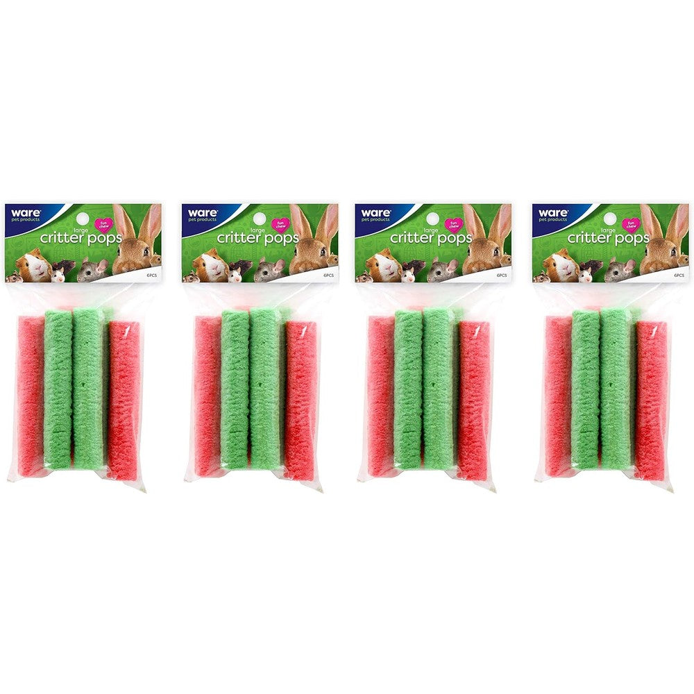 Ware Manufacturing Large Rice Pops Small Animal Treats Crunchy Chew Toys Pack Of 4