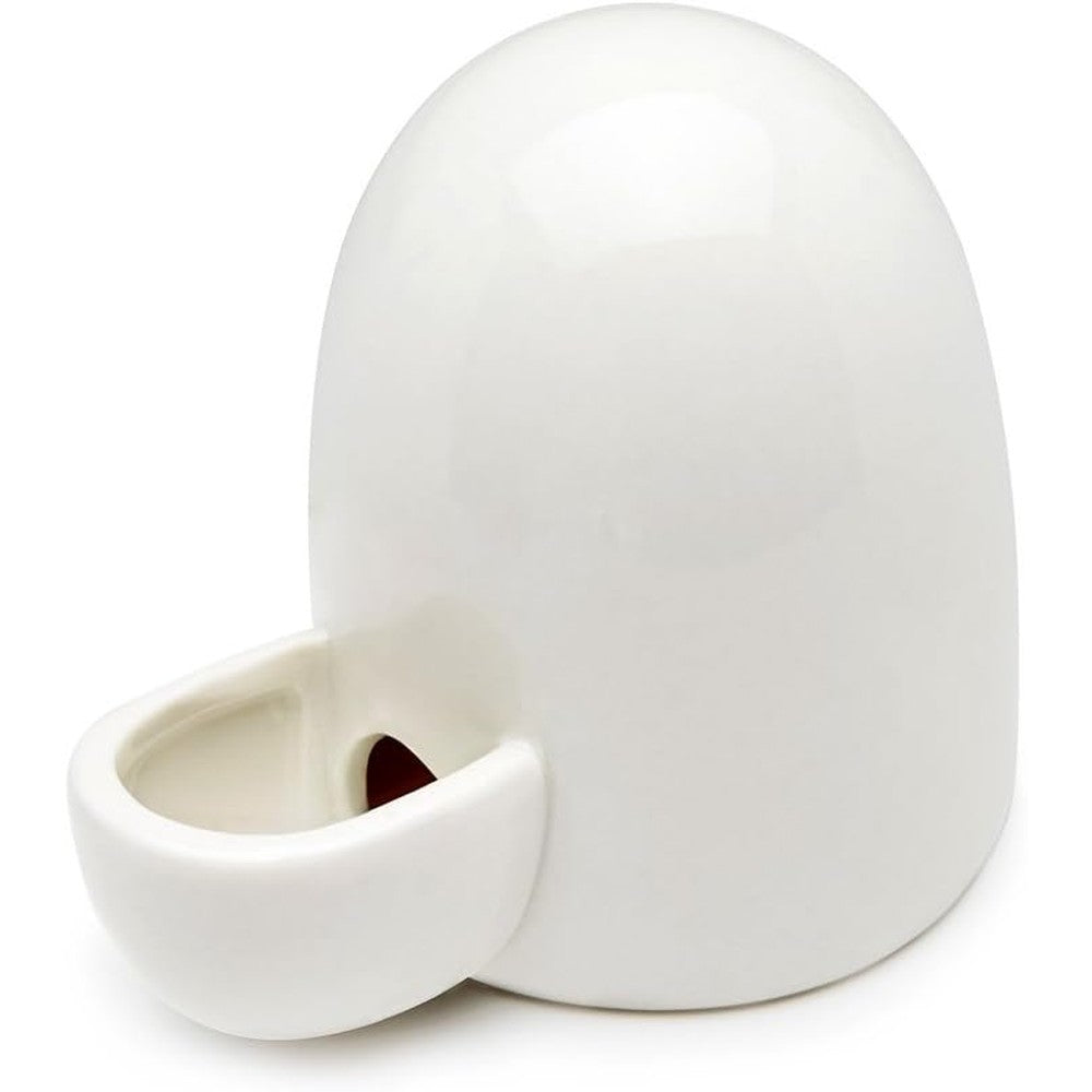 Dahey Ceramic Drinking Water Feeder Automatic Silent Water Bottle For Small Pets White 8 Ounces