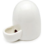 Dahey Ceramic Drinking Water Feeder Automatic Silent Water Bottle For Small Pets White 8 Ounces