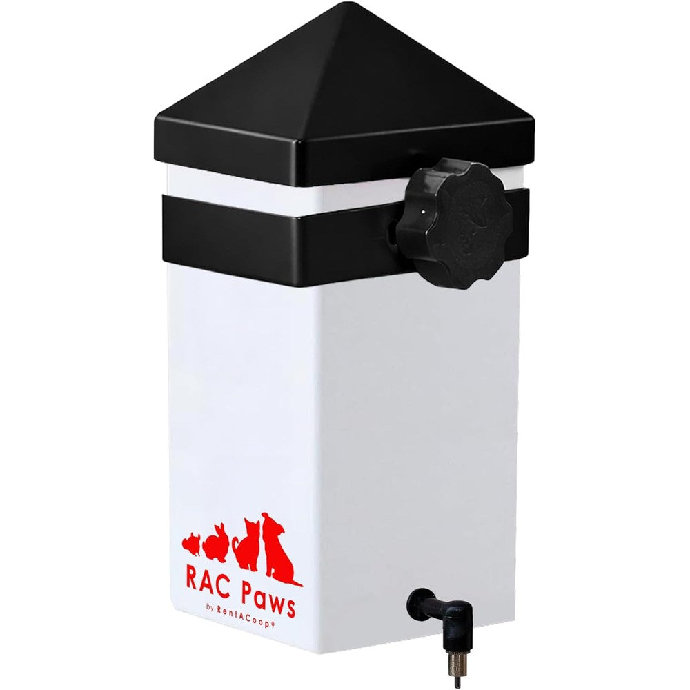 RentACoop Small Animal Drinker With No-Drip Brass Nipple Water Dispenser 32 Fluid Ounce