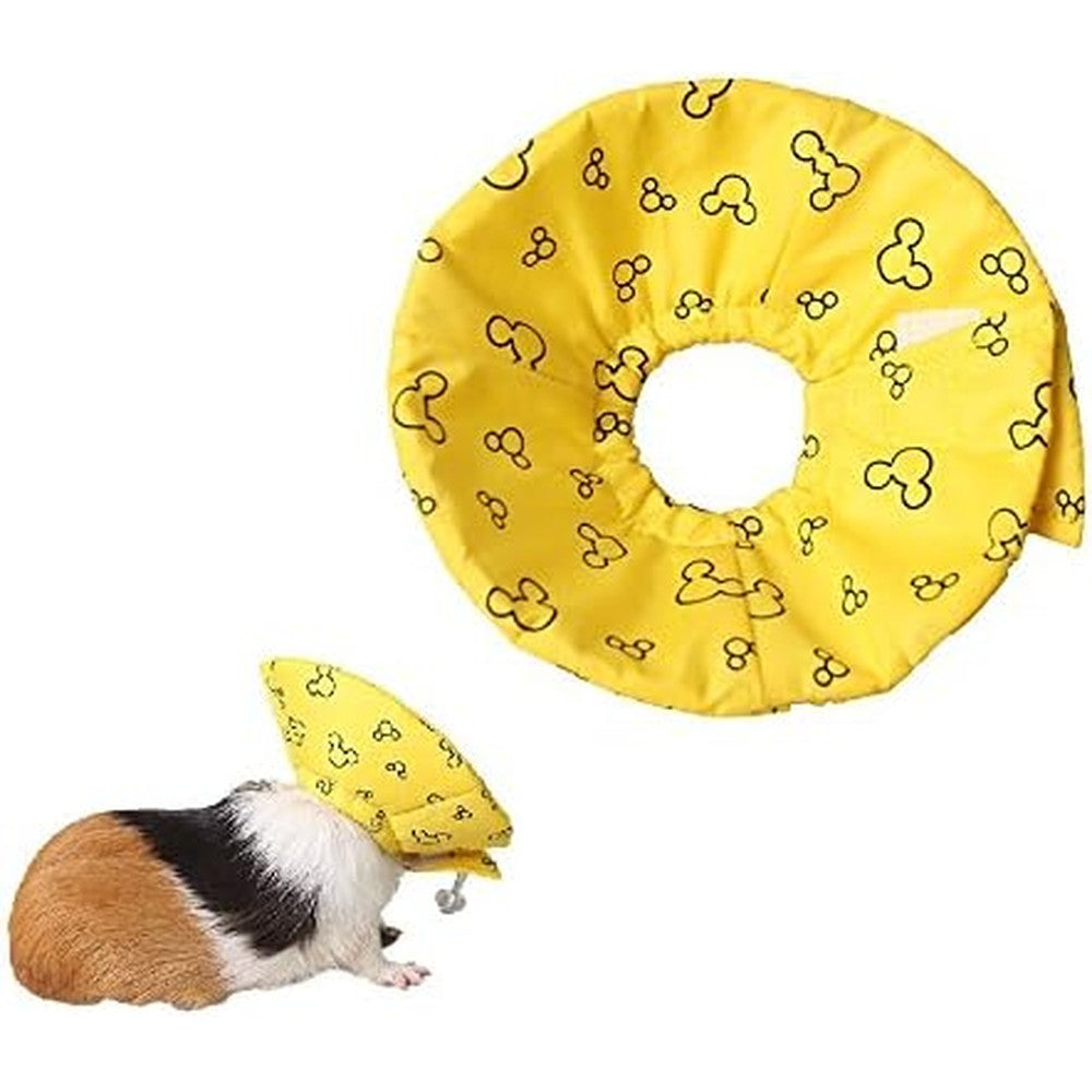 Petall Hamster Rabbit Protection Cone Neck Recovery Collar Small Animal Elizabethan E-Collar Large Yellow