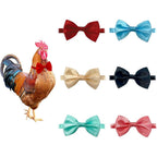 ComiMag 6 Pieces Chicken Bow Ties And Mini Chicken Hats Set Multi Colored Adjustable Pet Costumes For Roosters Parrots And Small Animals - Image 1
