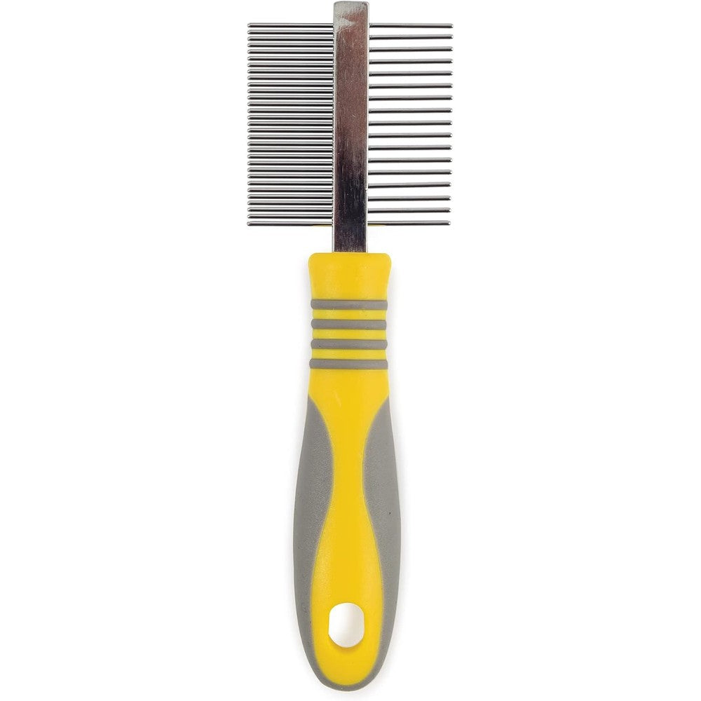 Ancol Small Animal Double Sided Comb For Rabbits Guinea Pigs And Hamsters Dual Purpose Grooming Tool With Stainless Steel Coarse And Fine Teeth