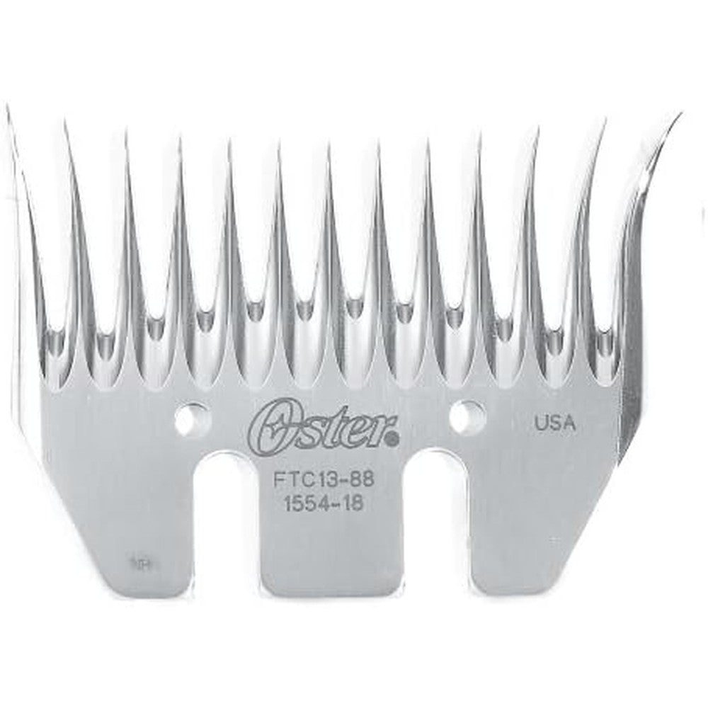 Oster Shearing Comb 13 Tooth Flared Golden Ram Grazer Three Inch Wide Large Animal Grooming Attachment For Sheep And Goats Single Pack