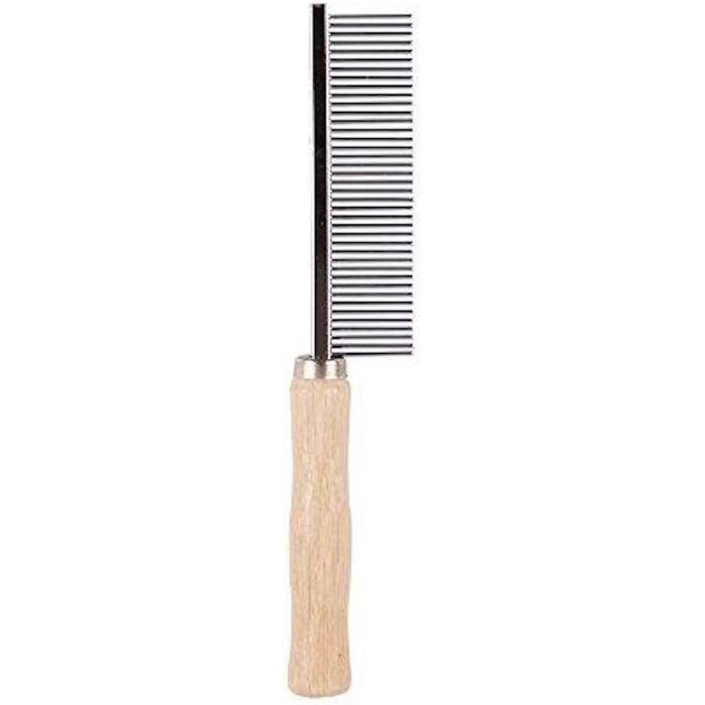 All Things Bunnies Wood Handled Rabbit Shedding Comb Version 2 Uniform Teeth Pack Of 2