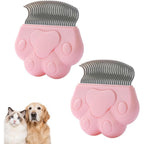 KQUQK Pet Comb Dematting And Detangler Long Hair Thick Undercoat Brush For Rabbit Persian And Maine Coon Cat Pink