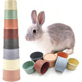 Starfa Lab 8 Piece Stacking Cups For Small Animal Toys Colorful Nesting Rabbit Toys For Bunny Guinea Pig