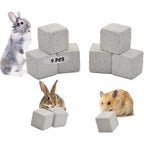 PINVNBY Lava Blocks For Chinchillas And Hamsters Natural Calcium Mineral Teeth Grinding Pumice Stones For Guinea Pigs And Rabbits Nine Pieces