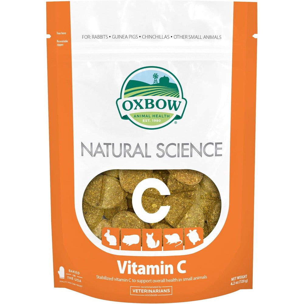 Oxbow Natural Science Vitamin C Daily Immune Support Supplement For Small Pets 60 Tablets 120 Grams