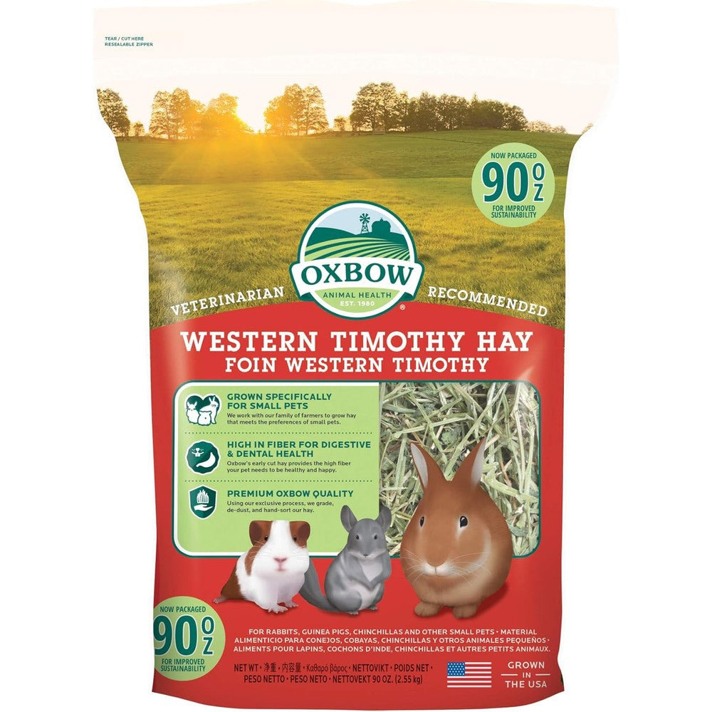 Oxbow Animal Health Western Timothy Hay All Natural Grass For Small Herbivores 90 Ounce