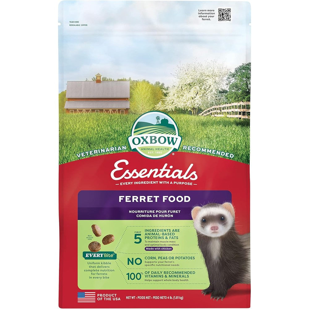 Oxbow Essentials Ferret Food front view bag packaging
