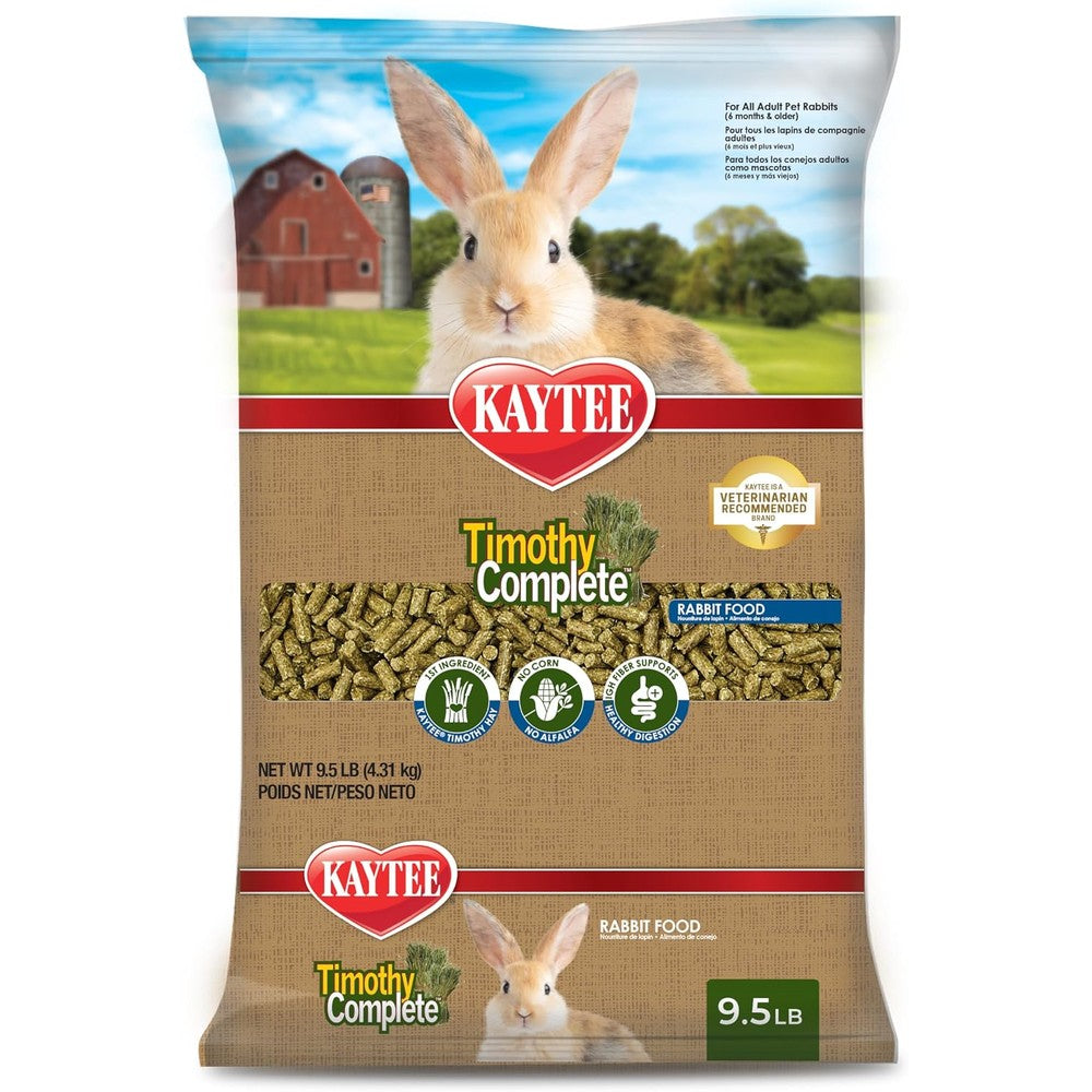 Kaytee Alfalfa Free Timothy Complete Rabbit Food High Fiber Formula For Adult Rabbits 9.5 Pounds