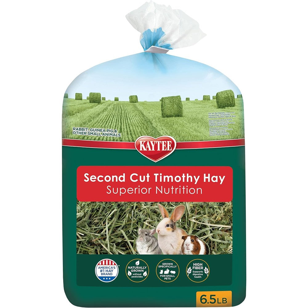Kaytee second cut soft timothy hay front view bag