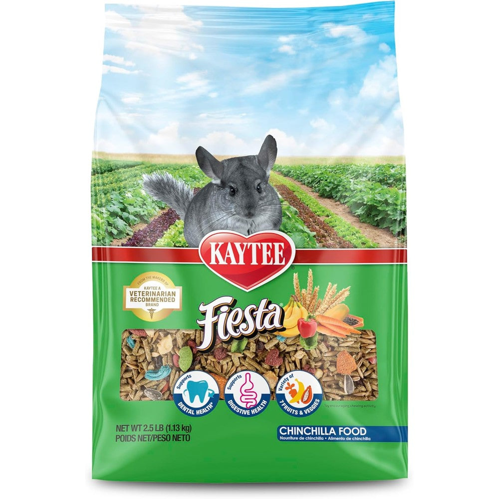 Kaytee Fiesta Chinchilla Food Nutritious And Fun Blend Fortified Gourmet Daily Diet For All Life Stages 2.5 Pounds