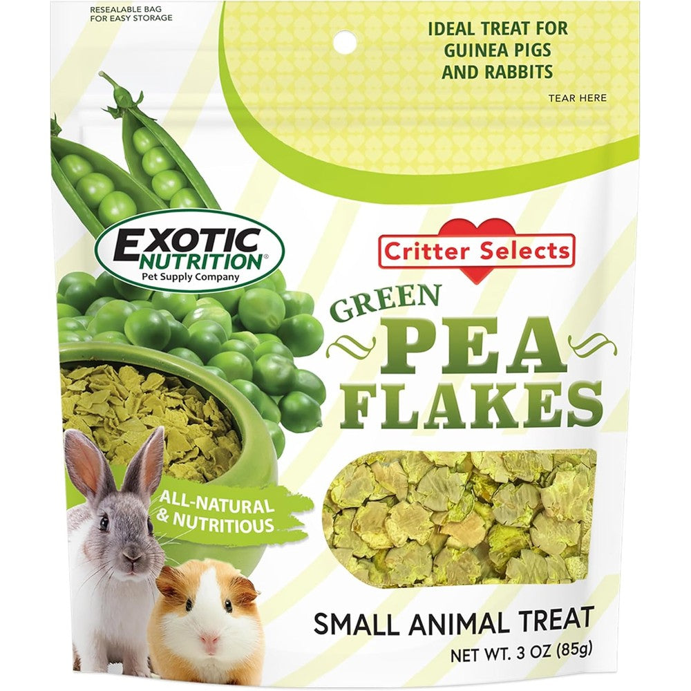 Exotic Nutrition green pea flakes front view packaging