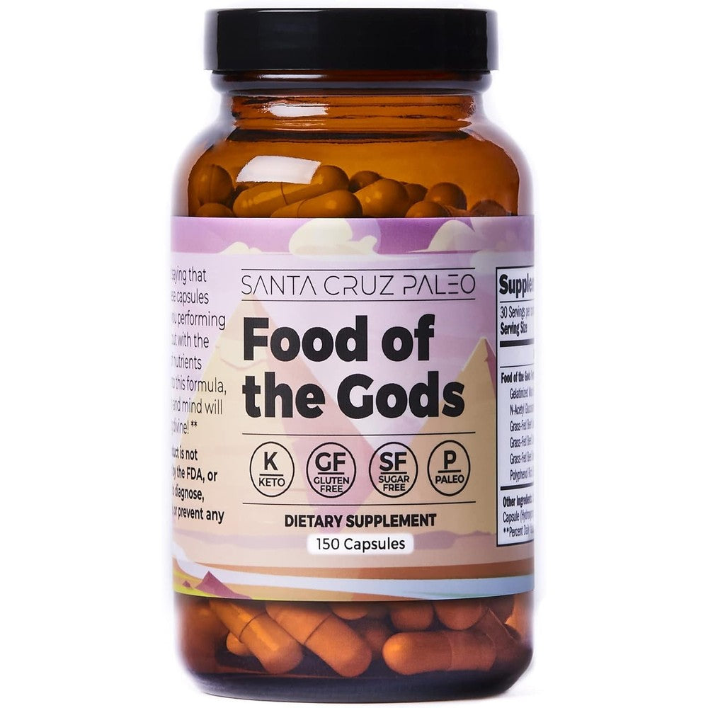 Santa Cruz Paleo Food Of The Gods front view bottle packaging