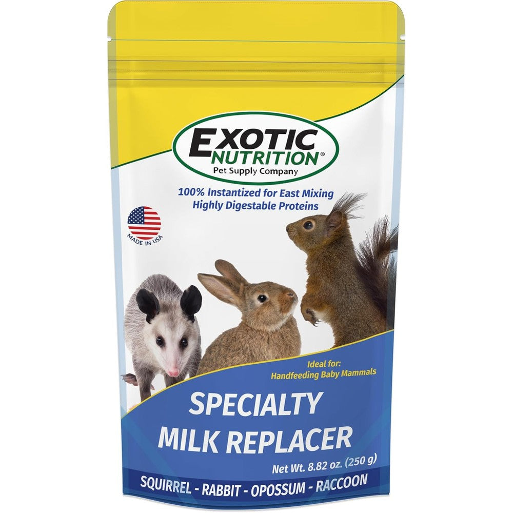 Exotic Nutrition Specialty Milk Replacer Powdered Formula For Baby Squirrels And Rabbits 8.8 Ounces