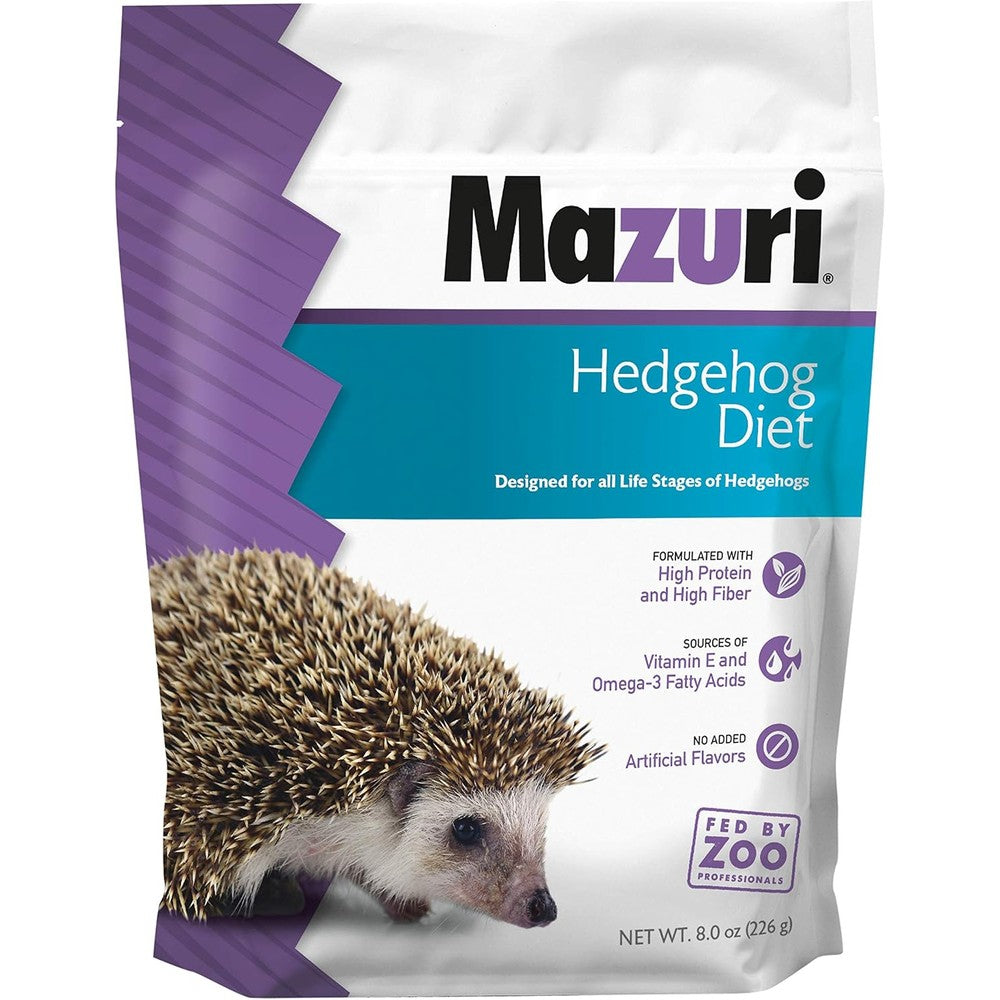 Mazuri Nutritionally Complete Hedgehog Food High Protein And High Fiber Pelleted Diet Formulated For All Life Stages 8 Ounce Bag