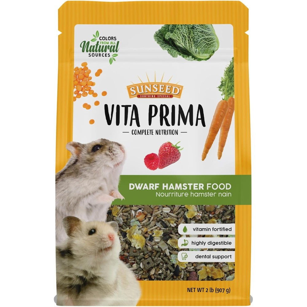 Sunseed Vita Prima dwarf hamster food front view packaging