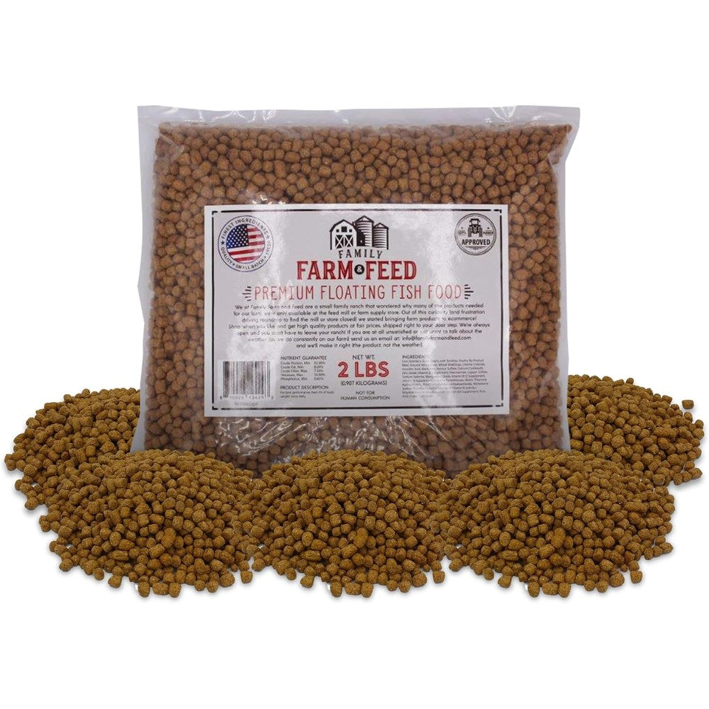 Family Farm And Feed Premium Floating Fish Food Front View