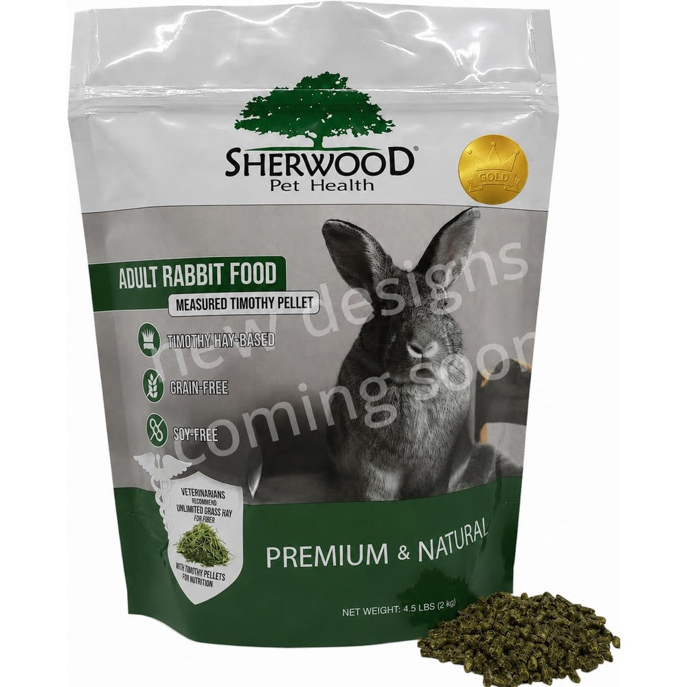 Sherwood Pet Health adult rabbit food front view packaging