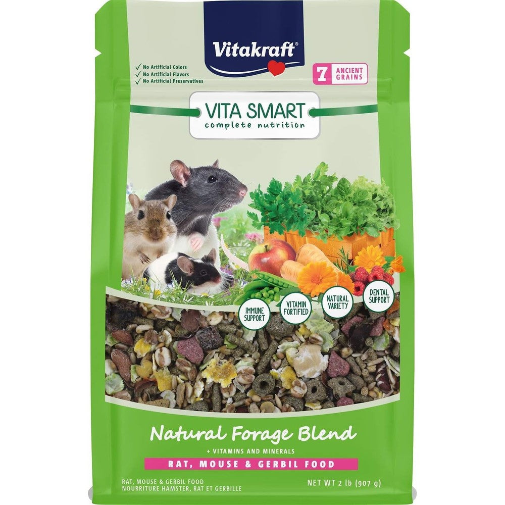 Vitakraft Vita Smart Rat Mouse and Gerbil Food front bag view