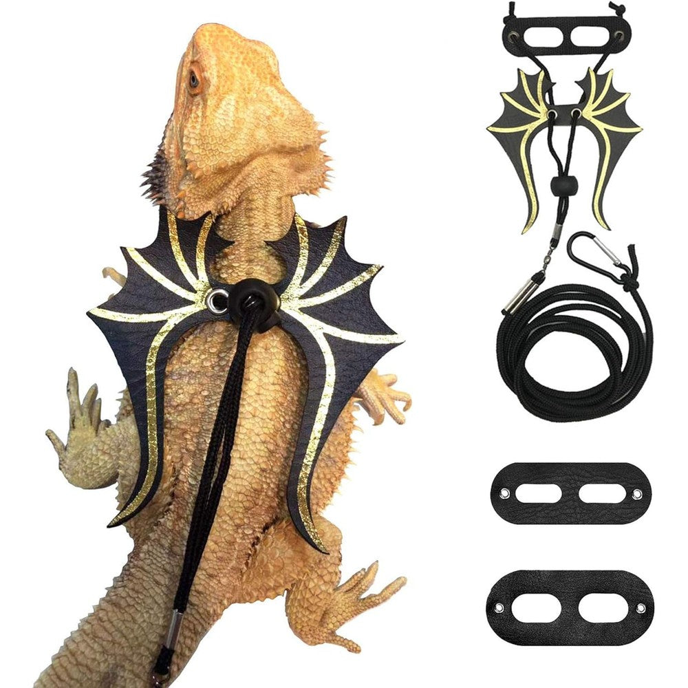 Adoggygo bearded dragon lizard leash harness front view