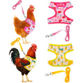 Prasacco Adjustable Chicken Harness And Leash Set Comfortable Elastic Hen Vest With Strawberry And Pineapple Print For Small Pets Medium Size 2 Count