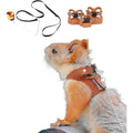 Ttmimik 3 Pack Squirrel Harness and Leash Set Adjustable Soft Leather Vest and Anti Biting Chain for Small Pets Brown