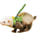 Anelekor Ferret Harness And Leash Set For Small Animals Dinosaur Shaped Walking Vest With Safety Bell For Rabbit Guinea Pig Teacup Chihuahua - Image 1