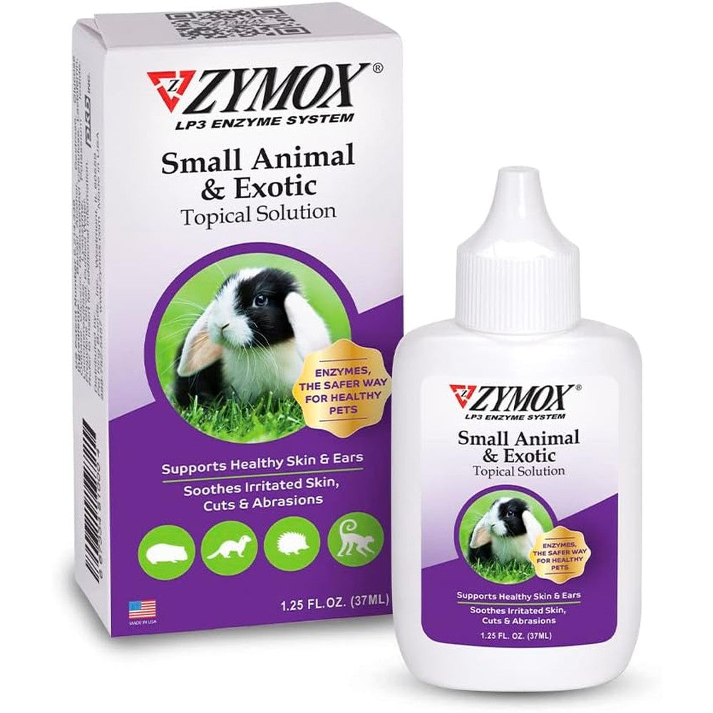 Zymox Small Animal And Exotic Topical Solution For Skin And Ear Care 1.25 Ounce - Image 1