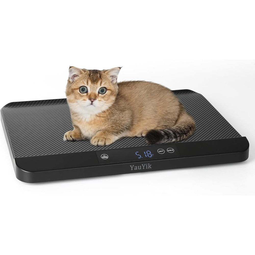 YauYik Digital Pet Scale For Accurate Weighing Multi Unit Device With Non Slip Mat For Puppies Kittens And Cats Measures Up To Forty Kilograms