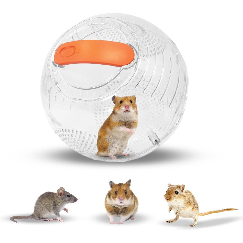 Happy Habitats Roam Clear Hamster Exercise Ball Seven Inch Sturdy Dwarf Hamster Ball for Gerbils and Mice