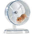 PetCzardom Super Silent Hamster Exercise Wheel Quiet Running Wheel With Adjustable Height Stand For Gerbils And Small Pets Transparent 7 Inch
