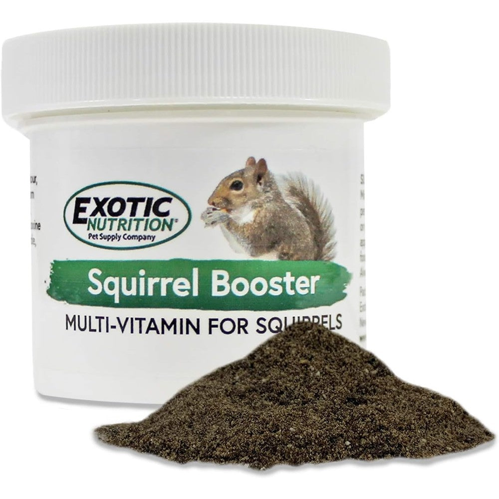 Exotic Nutrition Squirrel Booster Complete Multivitamin And Mineral Powdered Supplement For Captive And Pet Squirrels Two Ounces