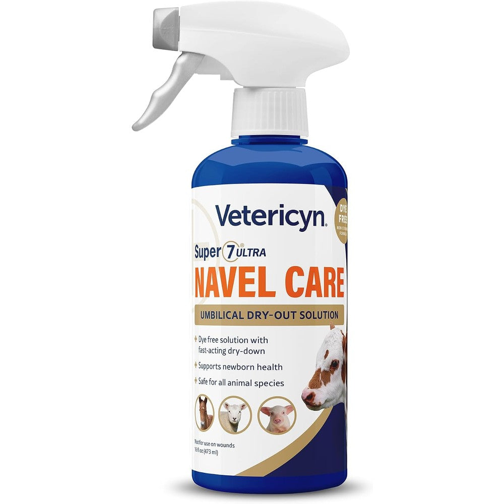 Vetericyn Super 7 Ultra Navel Care Spray Sixteen Fluid Ounces Fast Acting Umbilical Cord Dry Down Solution