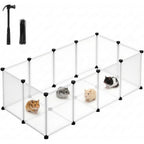 Songmics pet playpen front view with floor