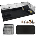 Xymoso DIY Guinea Pig Cages with Waterproof Canvas Bottom,16 Panels Small Animal Cage Pet Playpen with Door for Bunny Turtle Hedgehog,Indoor Metal Wire Yard Fence Outdoor