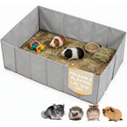 MEEXPAWS Small Animal Playpen, Foldable Hamster Guinea Pig Playpen for Indoors or Travel Large, 40" x 28" x 13", Waterproof, No Assembly Portable Guinea Pig Enclosure, Plastic Rat Ferret Play Pen