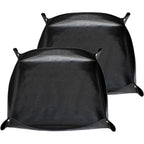 Oncpcare 2 Pack Waterproof Rabbit Playpen Mats 59x59 in (Black) - Washable Floor Protector and Cage Liner for Guinea Pig, Bunny, and Small Animal Habitat