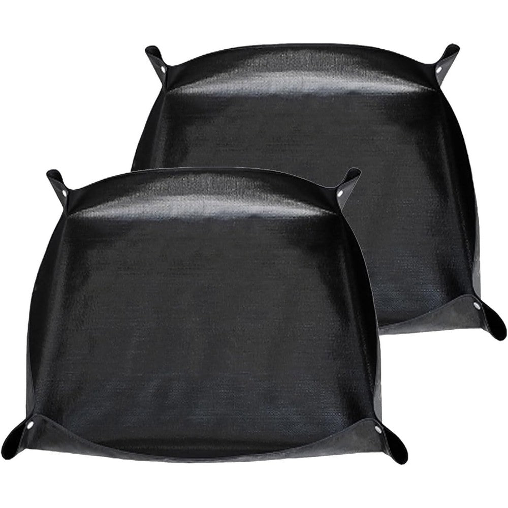 Oncpcare 2 Pack Waterproof Rabbit Playpen Mats 59x59 in (Black) - Washable Floor Protector and Cage Liner for Guinea Pig, Bunny, and Small Animal Habitat